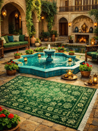فرش سبز سنتی