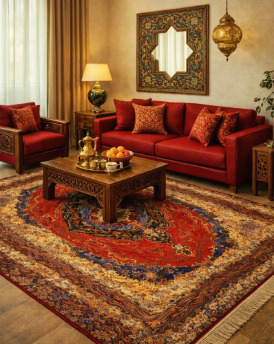 فرش لاکی آبرنگی